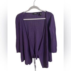 Express‎ Purple Open Tie Front Cardigan Small